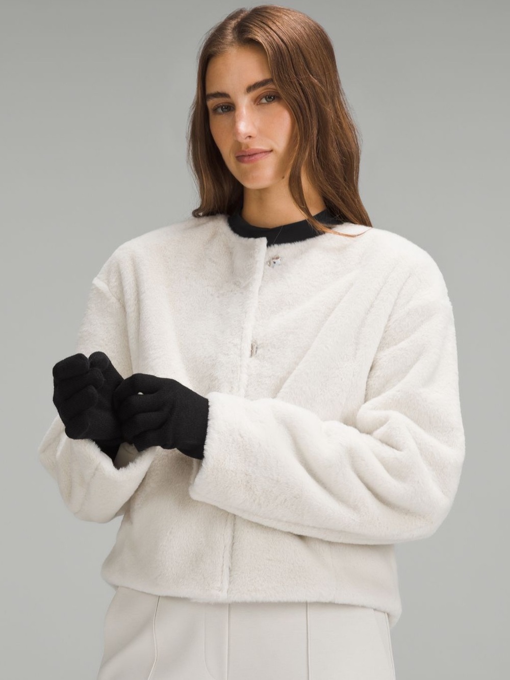 🌸Lululemon Warm Revelation Gloves size M Black Minimalist Winter Unisex Classic